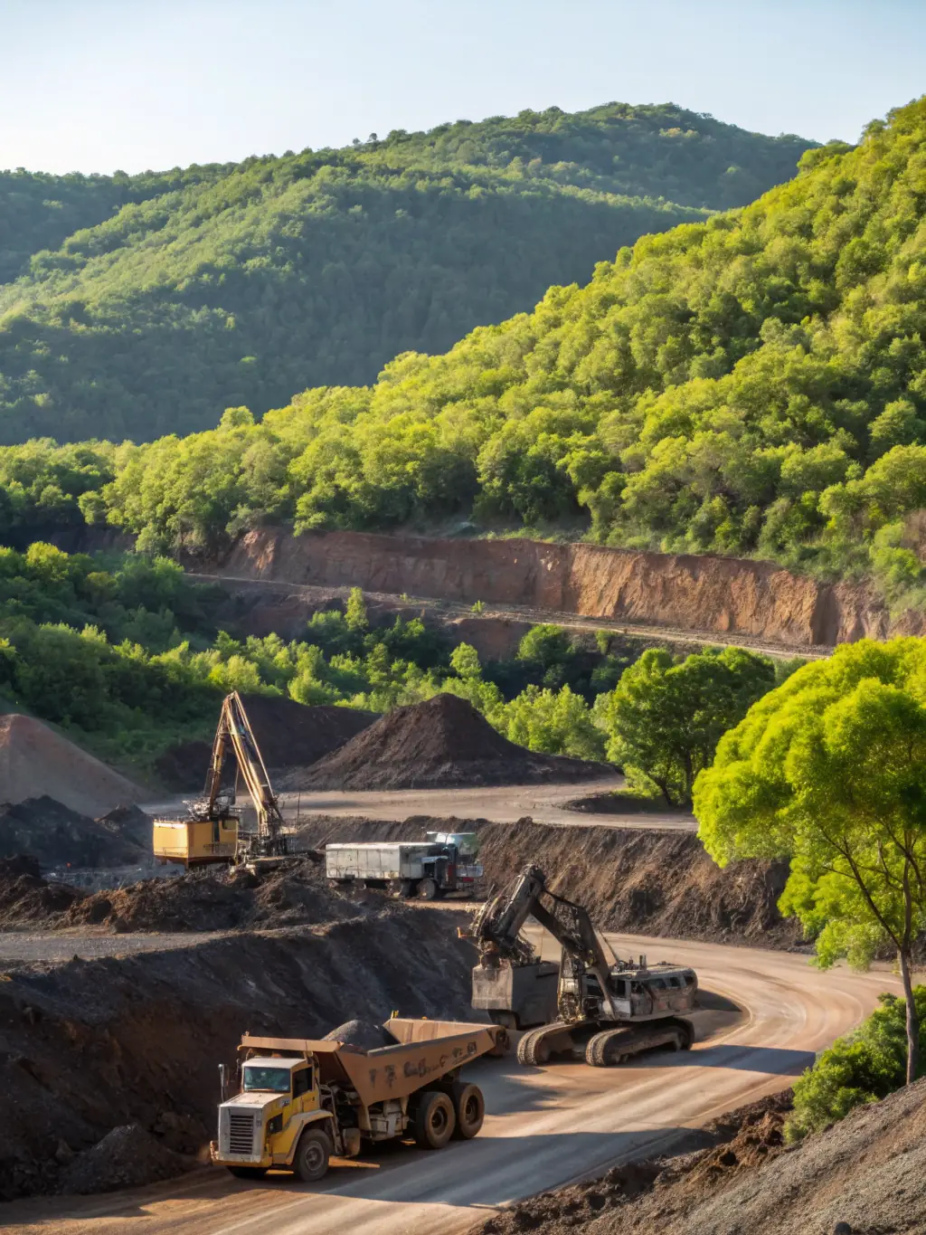 An aerial view of a copper mine in Katanga Province, DRC, illustrating the vast copper resources and investment potential.