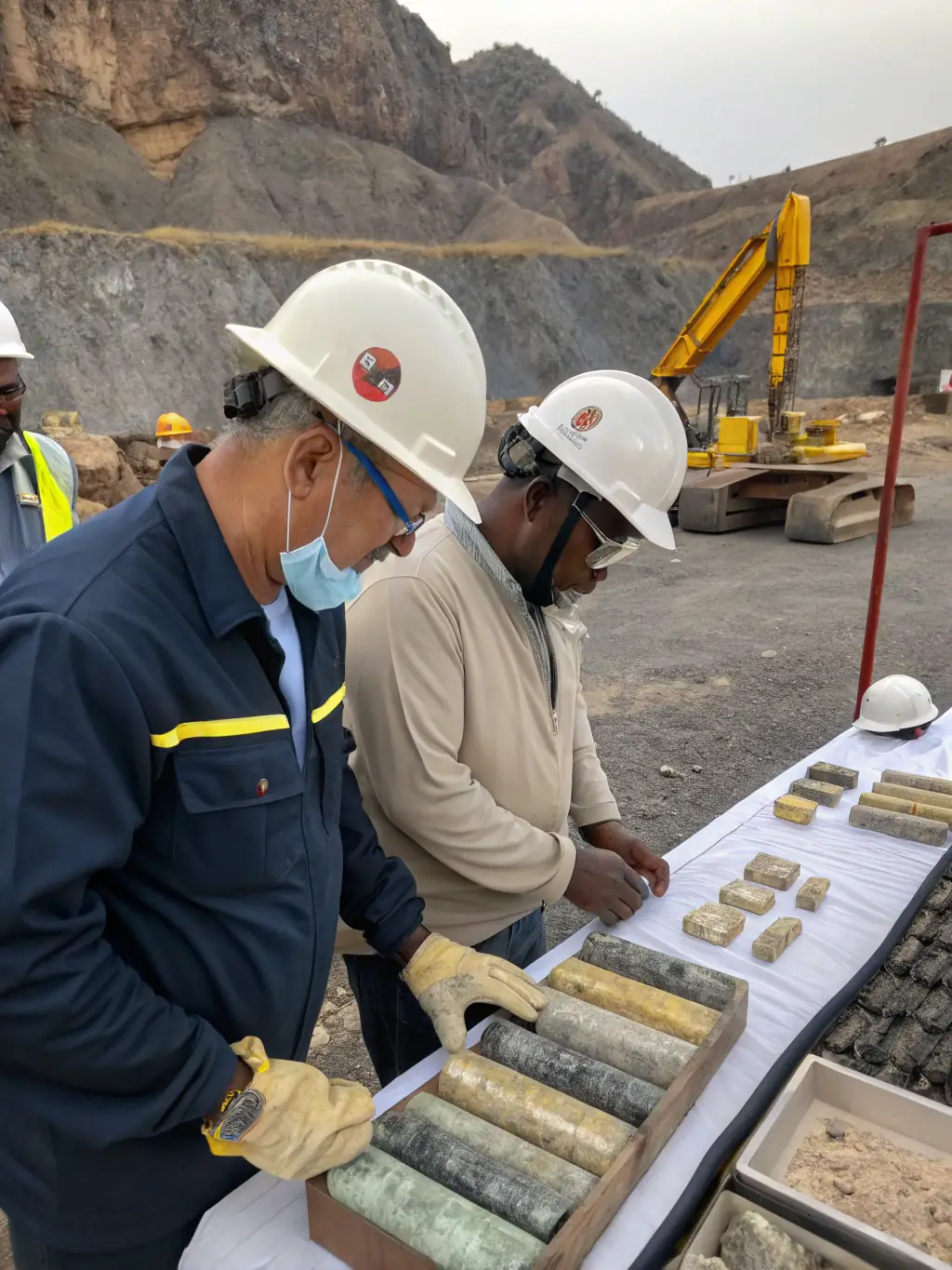 A photograph of a cobalt mine in the DRC, showcasing the extraction process and the scale of the operation. The image should convey the potential for investment in cobalt mining.