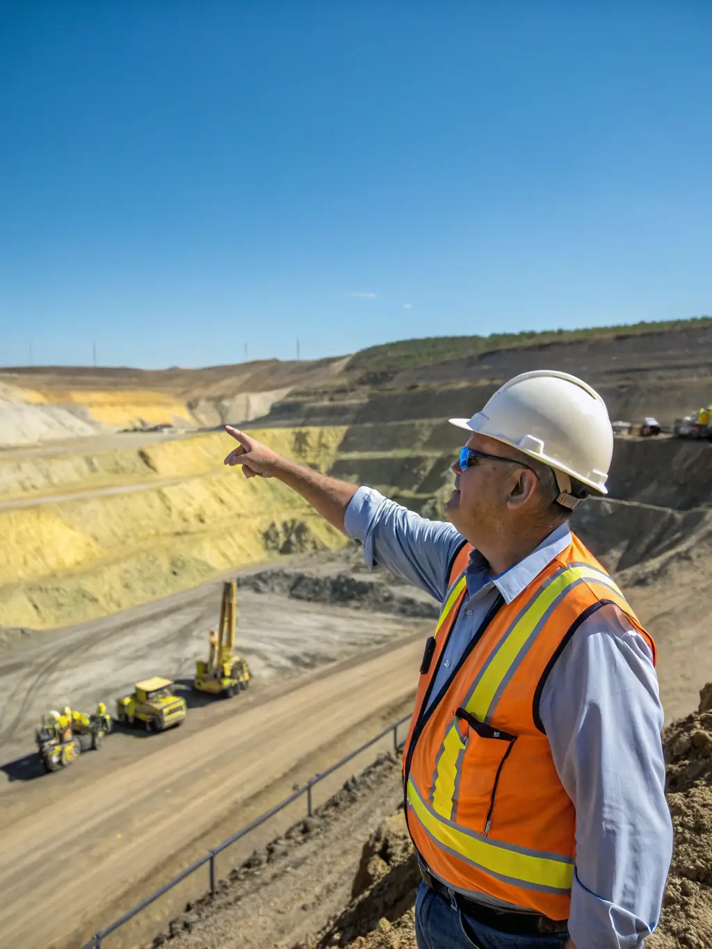 A photograph of attendees participating in a site visit to a mining operation in the Democratic Republic of Congo.